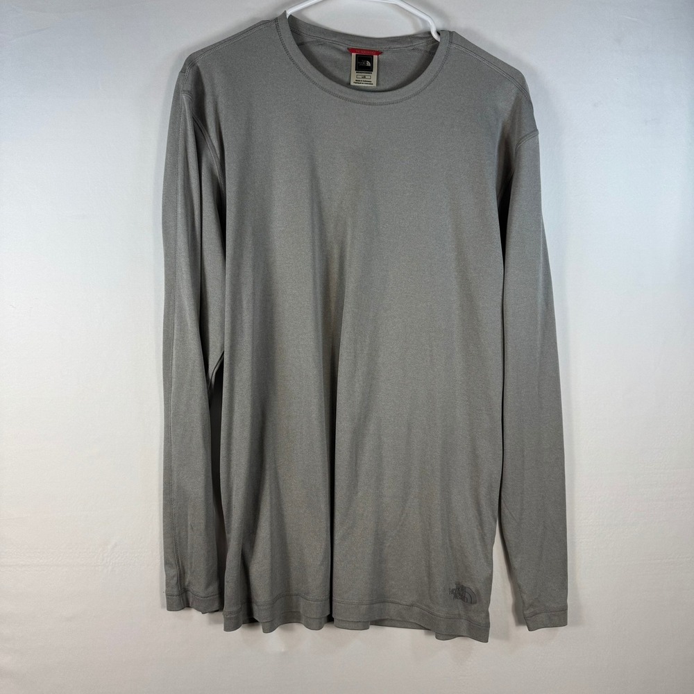 The North Face Mens Gray Long Sleeve Crew Neck Performance Shirt Large L